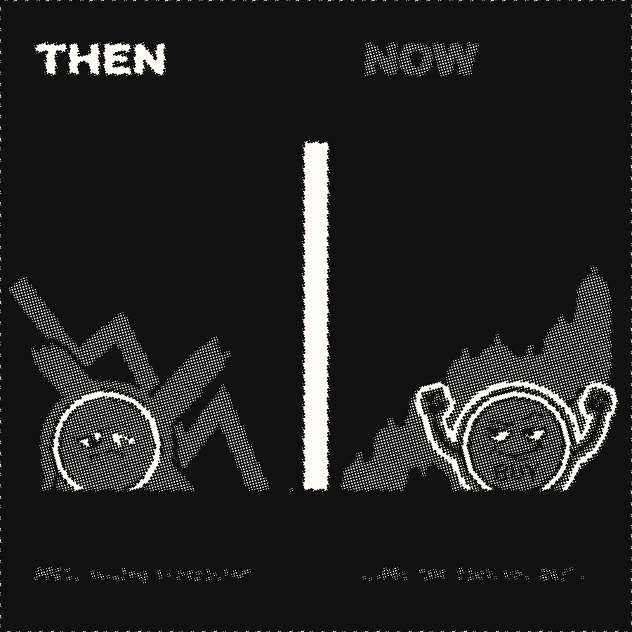 Then and now, side by side